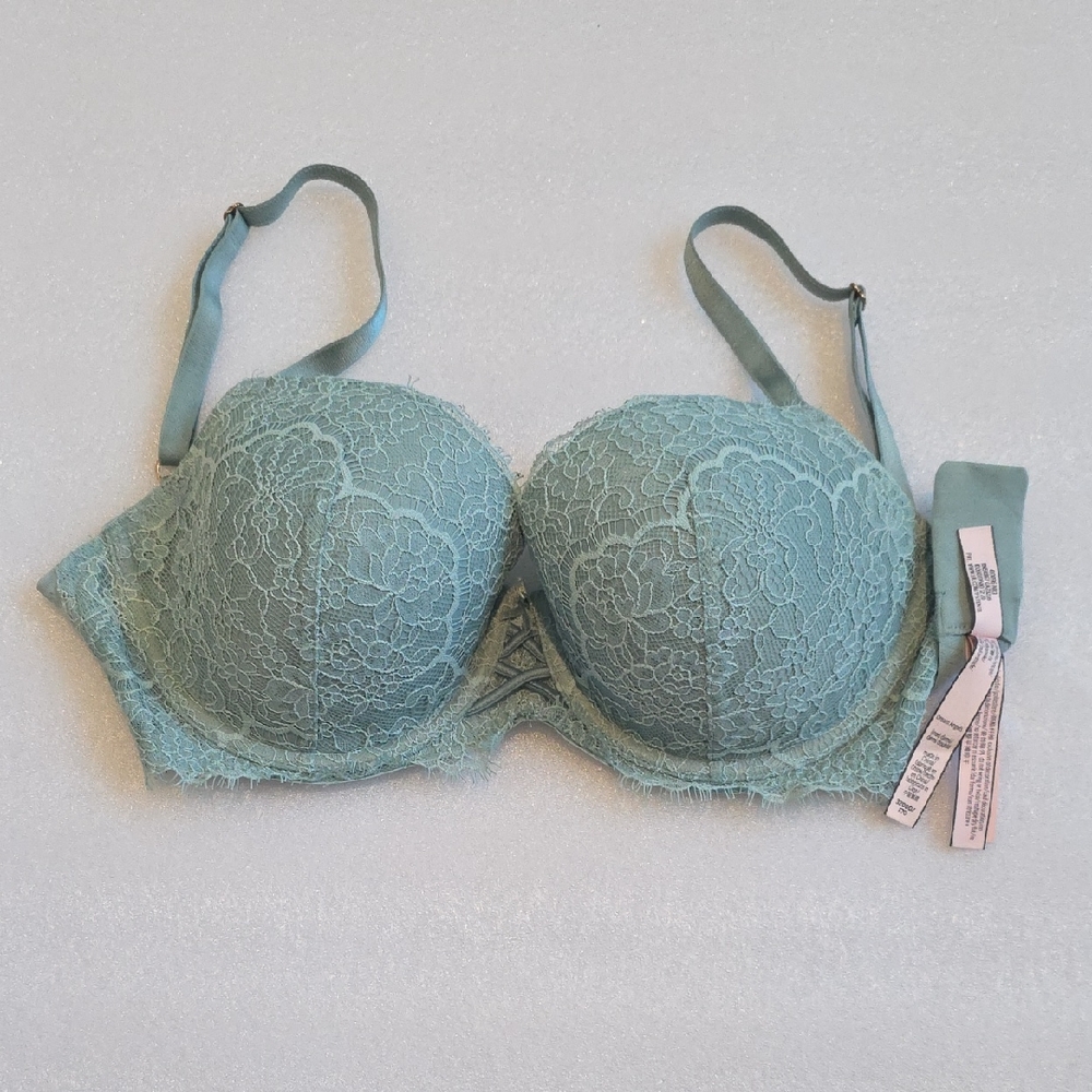 Victoria's Secret Lace Bra 34DDD(F) - Soft Teal